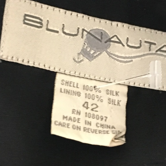 Vintage 100% Silk, Blunauta Jacket, Size 42 - Picture 2 of 5